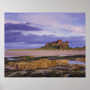 England, Northumberland, Bamburgh slott Poster