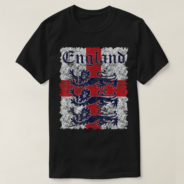England Ocer Jersey Stil England Flagga Rugby T-S T Shirt (Design framsida)