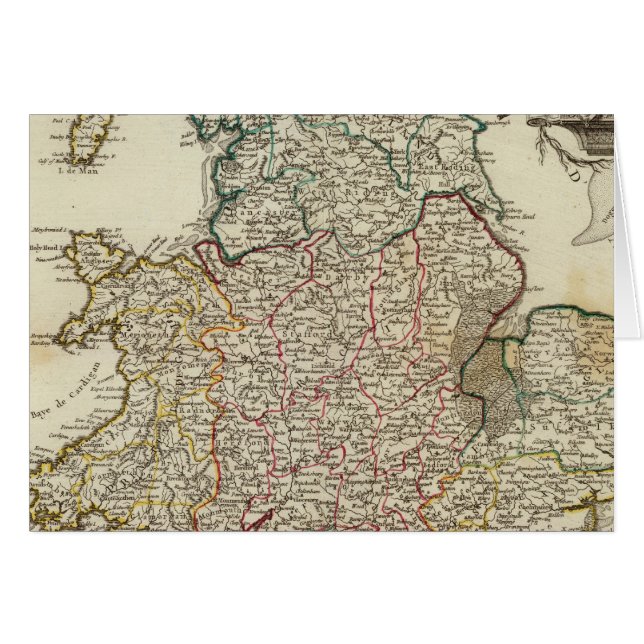 England och Wales 2 Hälsningskort (Framsidan Horizontal)