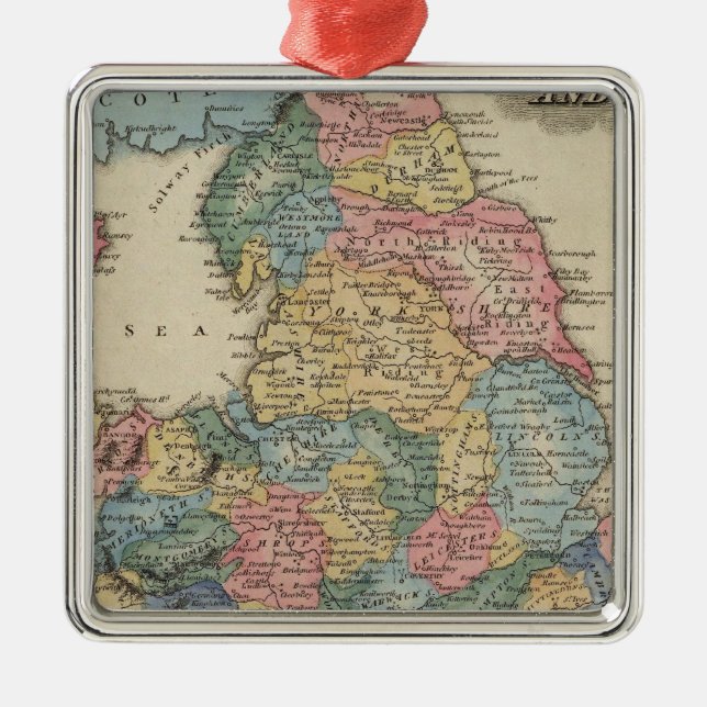 England och Wales 2 Julgransprydnad Metall (Framsidan)