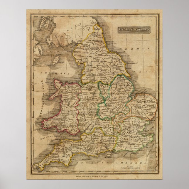 England och Wales 2 Poster (Framsidan)