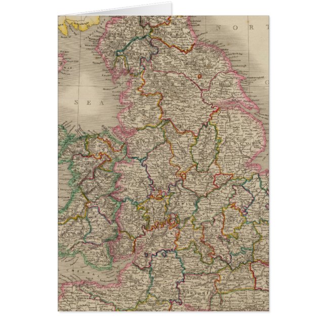 England och Wales 3 Hälsningskort (Framsidan)