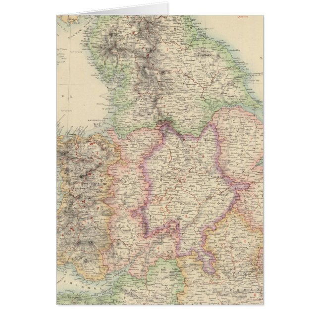 England och Wales 3 Hälsningskort (Framsidan)