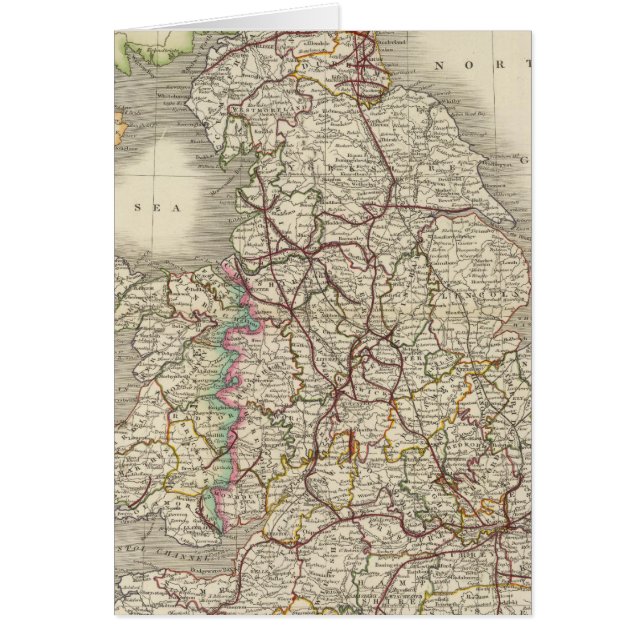 England och Wales 3 Hälsningskort (Framsidan)