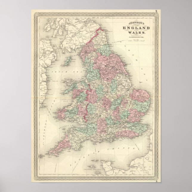 England och Wales 5 Poster (Framsidan)