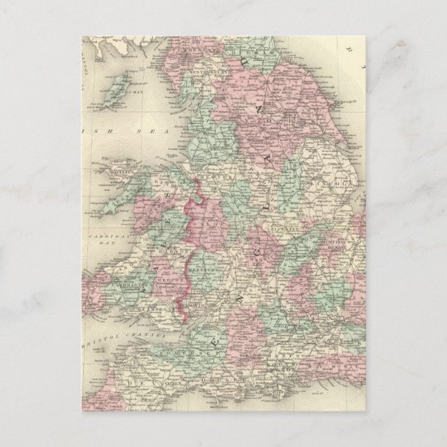 England och Wales 5 Vykort (Framsida)