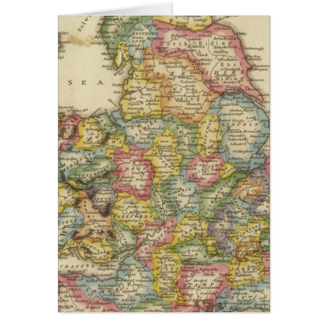 England och Wales Hälsningskort (Framsidan)