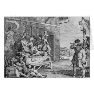 England, Planche II de 'Invasionen', 1756 Hälsningskort