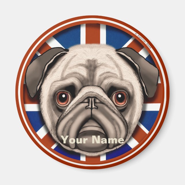 England Pug magnet (Framsidan)