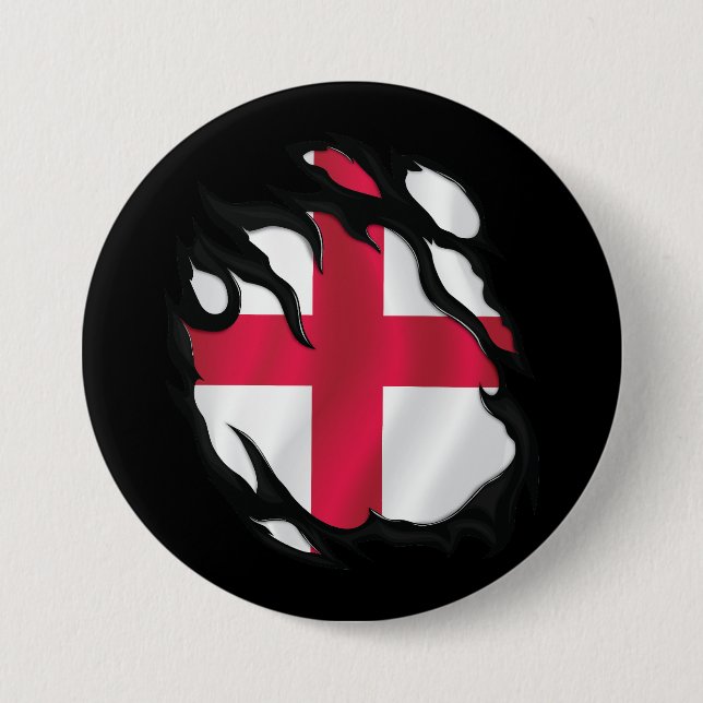 England Ripping Flagga Knapp (Framsida)