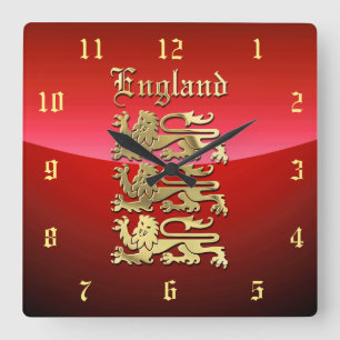 England - royalärmar fyrkantig klocka