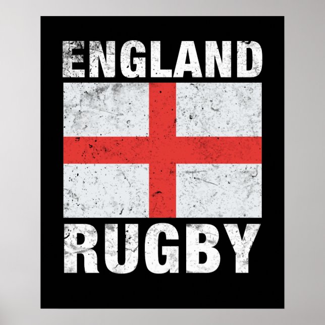 England Rugby English Flagga Poster (Framsidan)