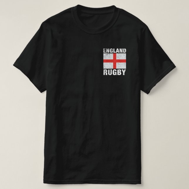 England Rugby English Flagga T Shirt (Design framsida)