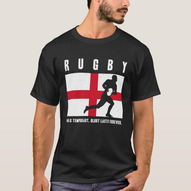 England Rugby Glory Lasts Forever T Shirt (Framsida)