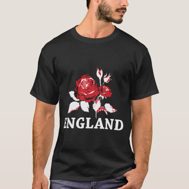 England Rugby (Ro) T Shirt (Framsida)