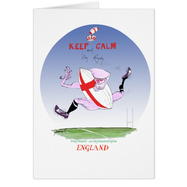 england rugby, tony fernandes hälsningskort (Framsidan)