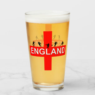 England Saint George Rugby Male Silhouettes Glaskopp