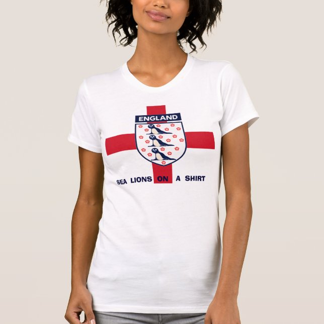 ENGLAND SJÖLEJON PÅ EN SKJORTATSHIRT. TEE (Framsida)