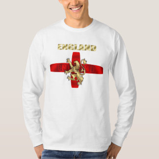 England skisserar logotypen och lejona t shirt
