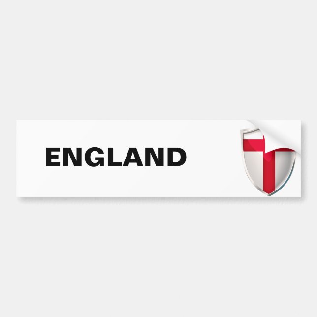 England Sköld Bildekal (Framsidan)