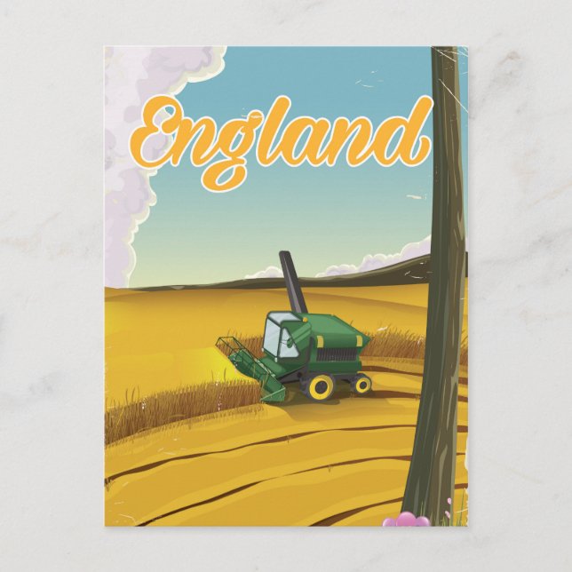 England skördetröska resposter vykort (Framsida)