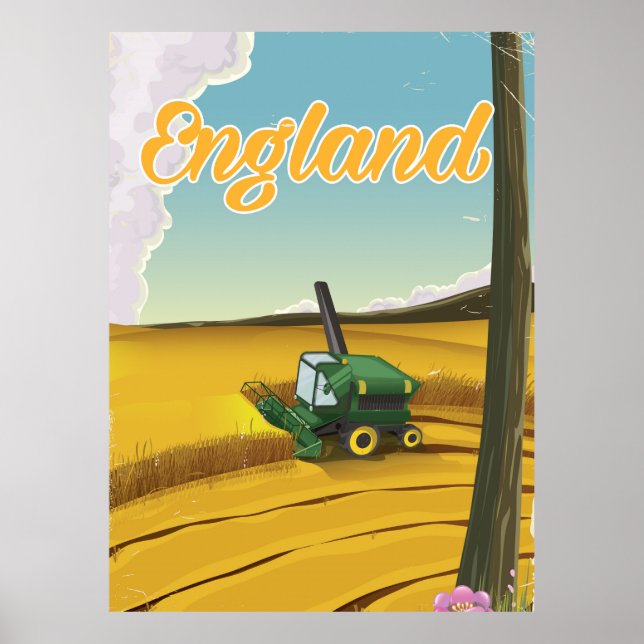 England skördetröskare resposter poster (Framsidan)