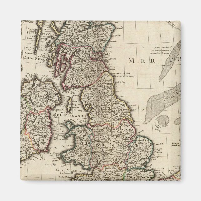 England, Skottland, Europa Magnet (Framsidan)