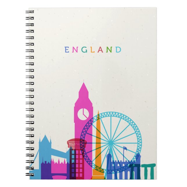 England Skyline Anteckningsbok (Framsidan)