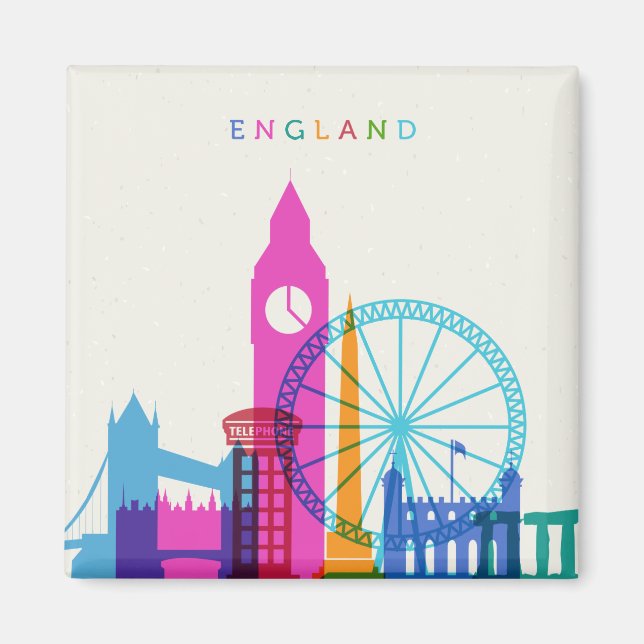 England Skyline Magnet (Framsidan)