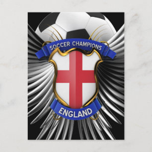 England Soccer Champions Vykort