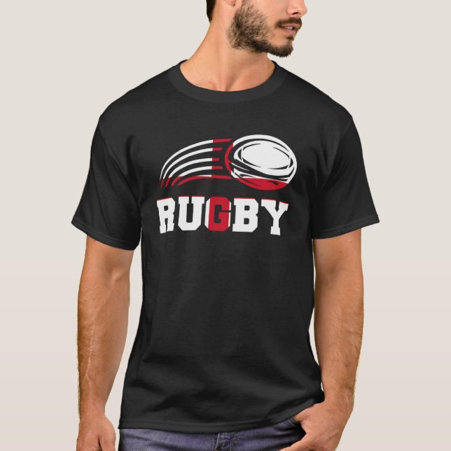 England Sport Rugby Idrottsman Rugby Player Graphi T Shirt (Framsida)