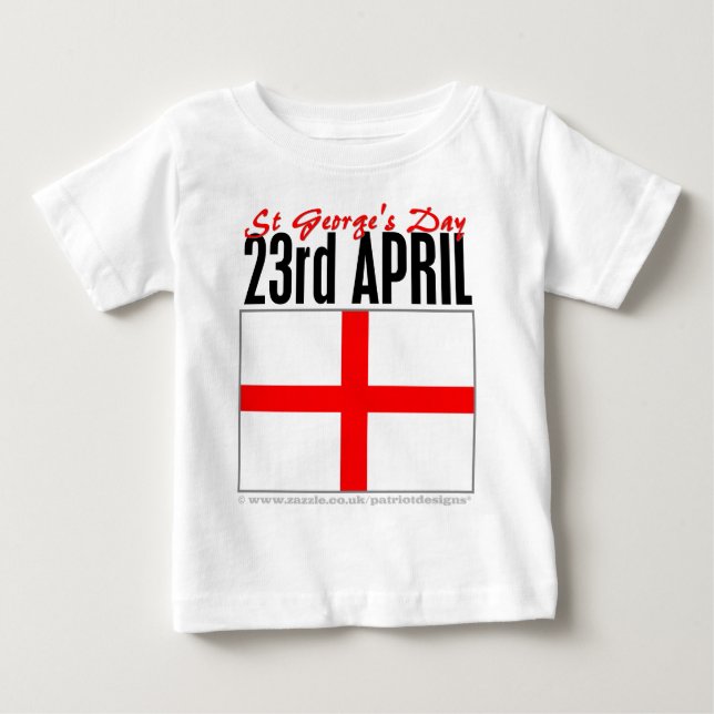 England St George dag T-shirt (Framsida)