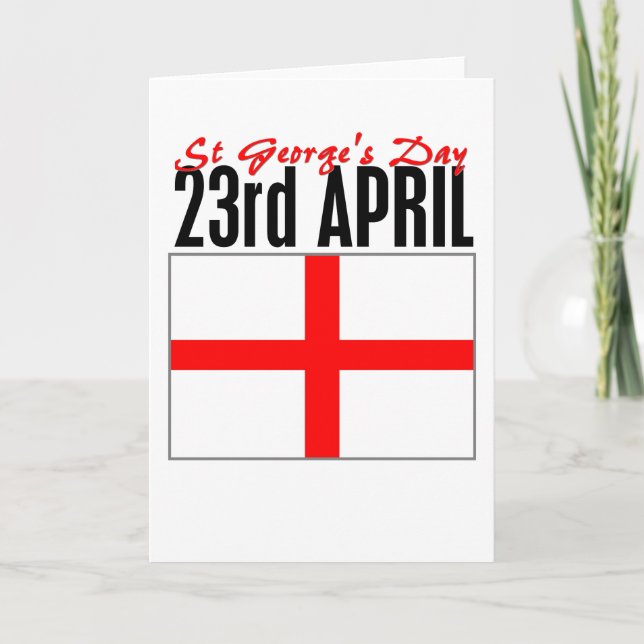 England, St George's Day Kort (Framsida)