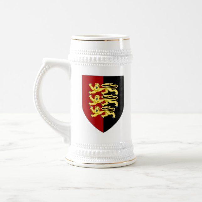 England Stein - Lejon on Red & Black Sejdel (Vänster)