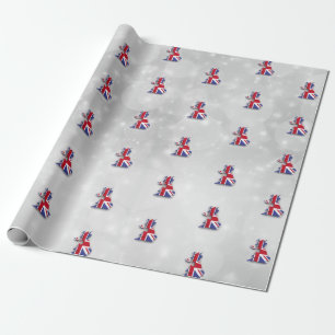England Storbritannien Brittisk Karta Flagga Presentpapper