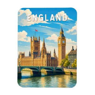 England Storbritannien Illustration Resa Konst Magnet