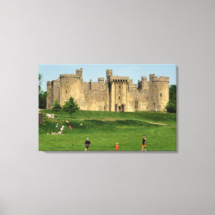 England, Sussex, Bodiam Castle. 2 Canvastryck