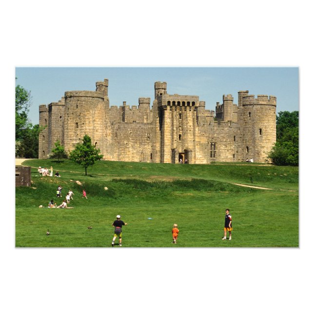 England, Sussex, Bodiam slott. 2 Fototryck (Framsidan)