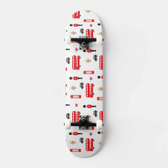 England symbolmönster skateboard bräda 19,5 cm (Framsida)