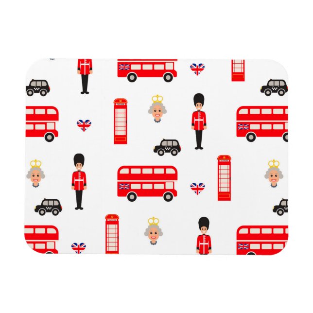 England Symbols Mönster Magnet (Horisontell)