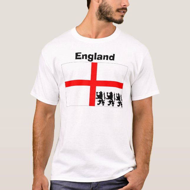 England Tee Shirt Three Lejon (Framsida)