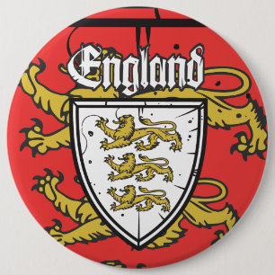 England Three Lejon Wooden Shield Knapp
