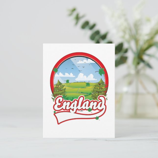 England Travel logotyp Helg Vykort (Stående Fram)