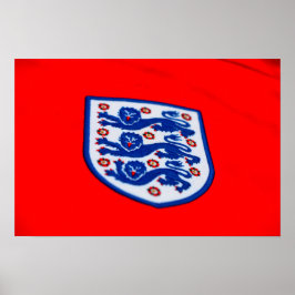 England Tre Lejon Sköldemärke Poster