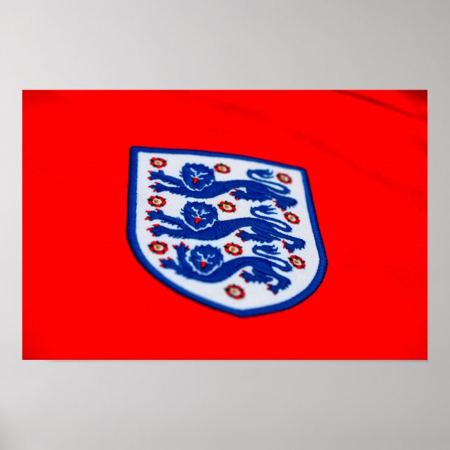 England Tre Lejon Sköldemärke Poster (Framsidan)