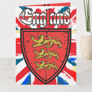 England tre trälejon skyddar kort