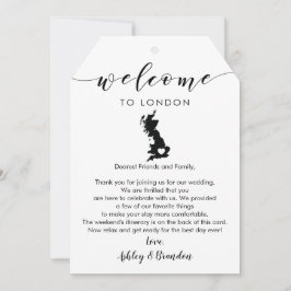 England UK Bröllop Welcome Märkre, Brev Itinerary