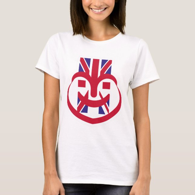 ENGLAND UK FACE HEART BY MASANSER T SHIRT (Framsida)