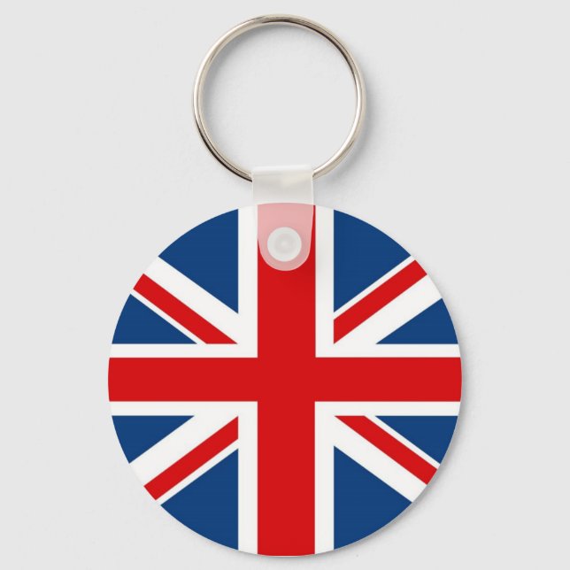 England Union Jack/British Flagga Keychain Nyckelring (Framsida)