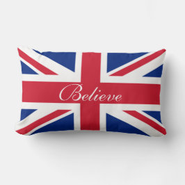 England Union Jack Flagga Lumbar Dekorativ kudde